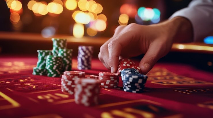 Pengguna memeriksa rincian bank dengan teliti